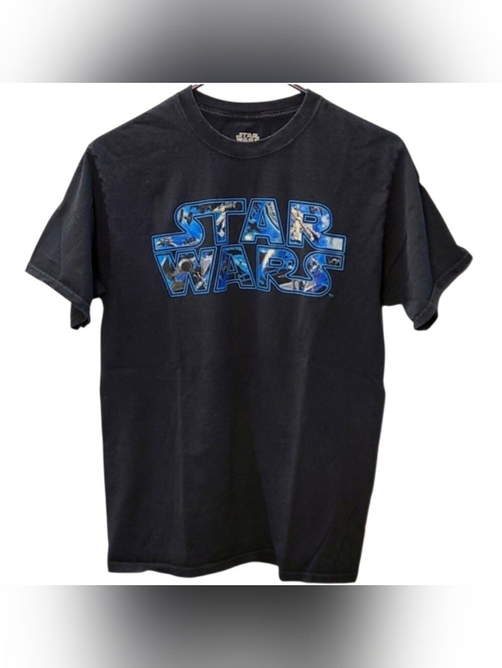 Star Wars Graphic Tee 🌌 Blue Spaceship Logo T-Shirt Men’s Size Medium